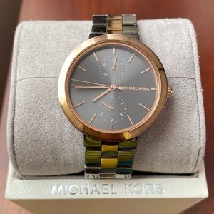 Michael Kors two-tone watch.